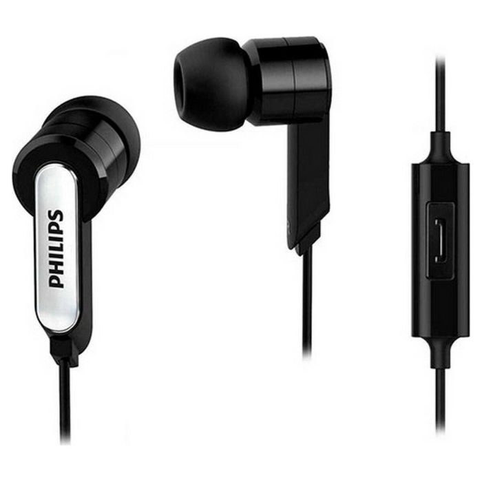 Auriculares con Micrófono Philips Negro Silicona