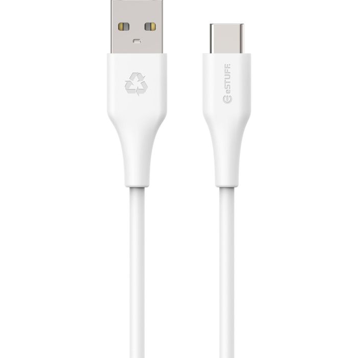 eSTUFF INFINITE Super Soft USB-C to USB-A Cable 2m - 100% Recycled PVC Free Plastic 1 eSTUFF INFINITE Super Soft USB-C to USB-A Cable 2m - 100% Recycled PVC Free Plastic 1