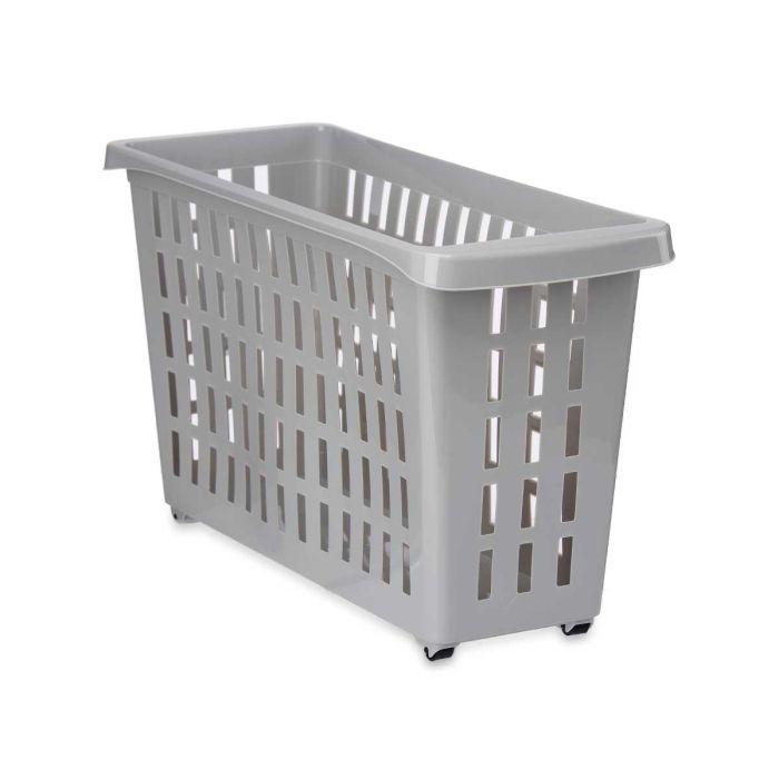 Organizador Plastico Armario Con Ruedas Gris Kipit 17X26CM (12 Unidades) 1 Organizador Plastico Armario Con Ruedas Gris Kipit 17X26CM (12 Unidades) 1
