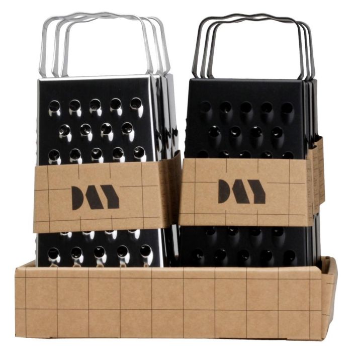 Day Rallador de Cocina 4 Caras, Acero Inoxidable, Antiadherente, Altura 23.5 cm 6