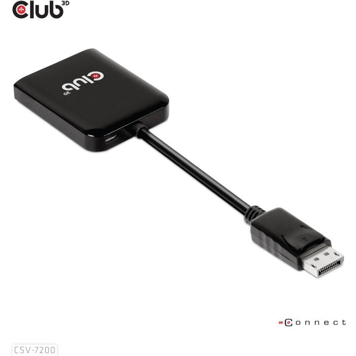 Club3D Multi Stream Transport Hub 1x DisplayPort a 2x DisplayPort 1.4, 4K 3840x2160 Pixeles 2 Club3D Multi Stream Transport Hub 1x DisplayPort a 2x DisplayPort 1.4, 4K 3840x2160 Pixeles 2