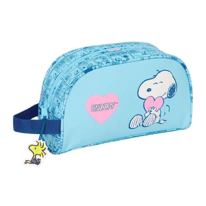 Neceser de Viaje Snoopy Love Azul claro 26 x 16 x 9 cm