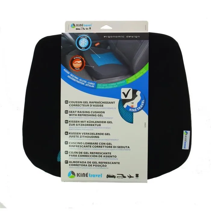 Kine Travel Cojín de asiento de gel confort 169842 Negro y azul 2