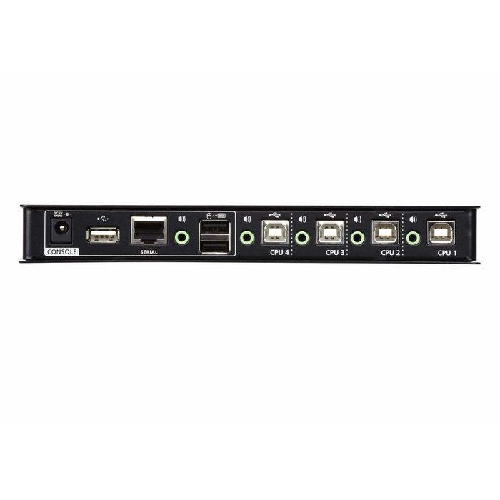 Aten Switch KM USB 4 Puertos CS724KM - Controla hasta 4 Computadoras con 1 Teclado y Ratón, Daisy Chain hasta 8 1
