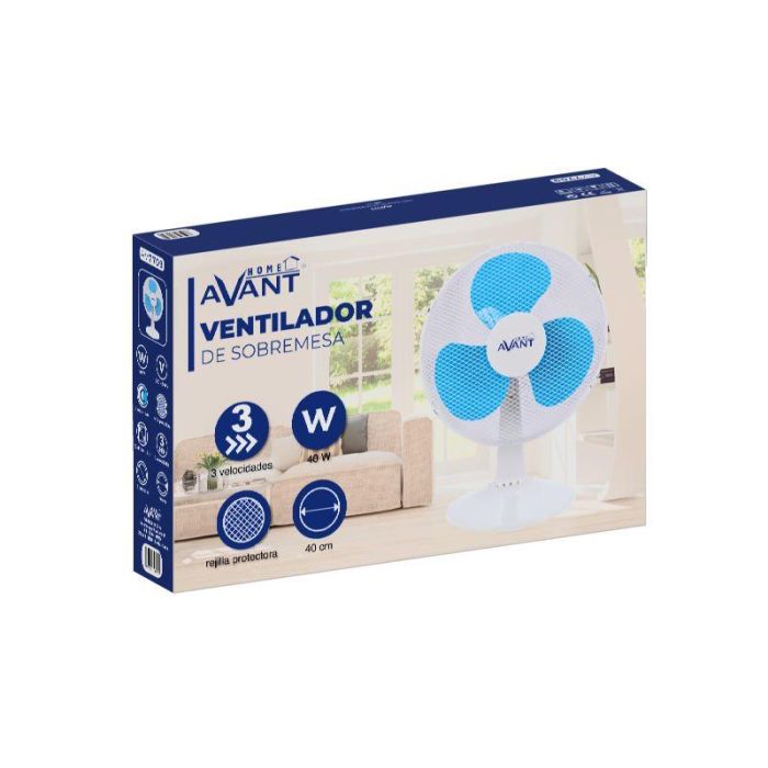 AVANT Ventilador de Sobremesa 40W, 40cm (16"), Negro