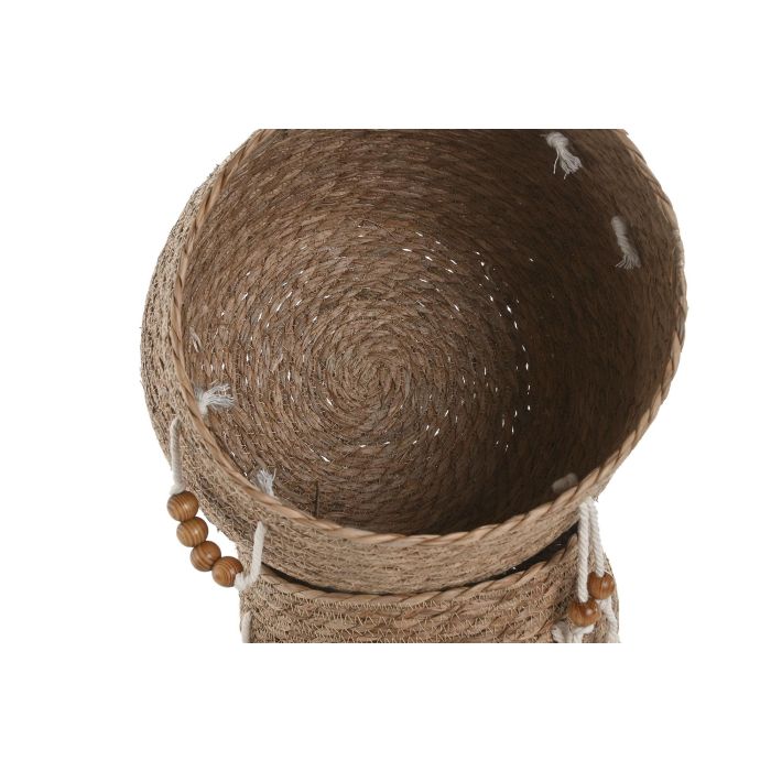 Cesta Basicos DKD Home Decor Natural 33 x 27 x 33 cm Set de 3 (2 Unidades) 2