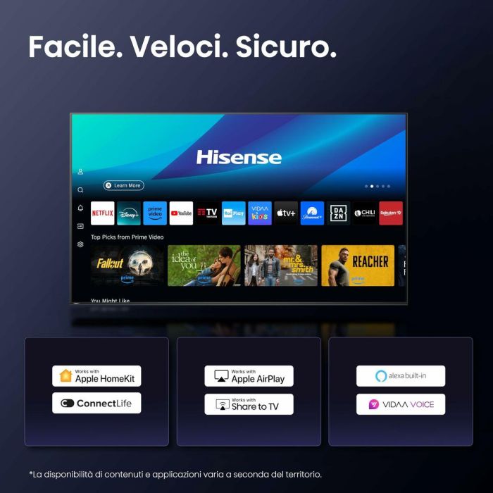 Hisense 43A6Q Televisor 109,2 cm (43") 4K Ultra HD Smart TV Wifi Negro 300 cd / m² 3
