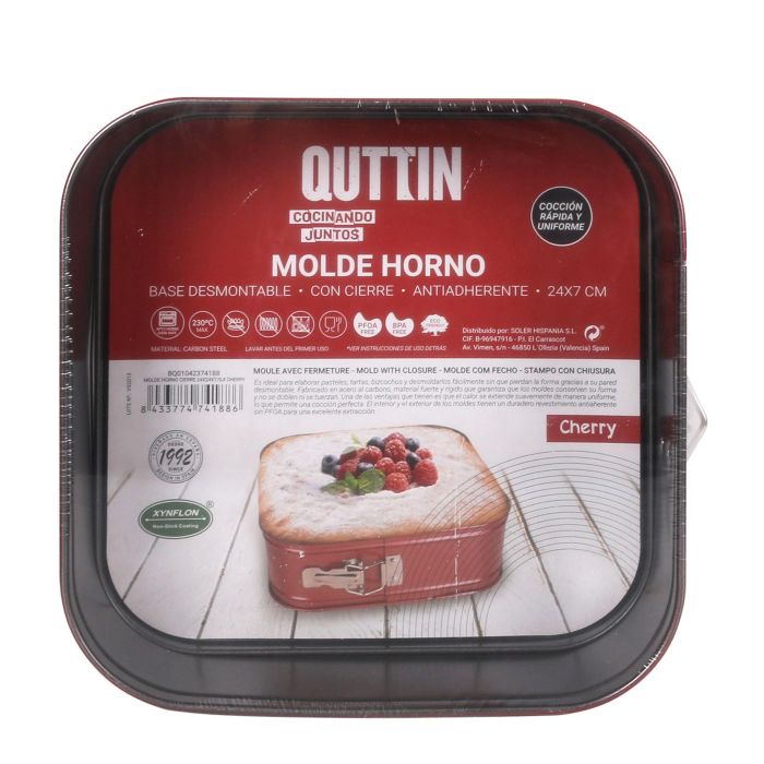 Quttin Molde Horno Cierre 24 x 24 x 7 cm (0.4 mm) (6 Unidades) Quttin Molde Horno Cierre 24 x 24 x 7 cm (0.4 mm) (6 Unidades)