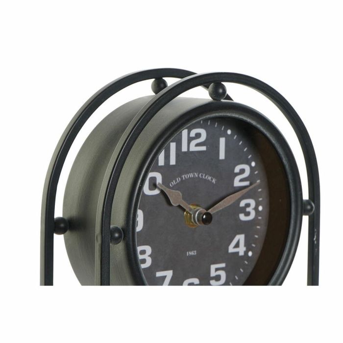 Reloj de Mesa DKD Home Decor Cristal Negro Hierro (16.5 x 7 x 25 cm) 2 Reloj de Mesa DKD Home Decor Cristal Negro Hierro (16.5 x 7 x 25 cm) 2