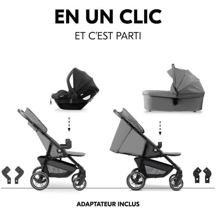 Hauck HAU1731474471948 Set de Viaje 3 en 1 Shop N Care Trio - Cochecito, Capazo, Silla de Auto, Adaptadores - 4 Ruedas - Gris 3 Hauck HAU1731474471948 Set de Viaje 3 en 1 Shop N Care Trio - Cochecito, Capazo, Silla de Auto, Adaptadores - 4 Ruedas - Gris 3