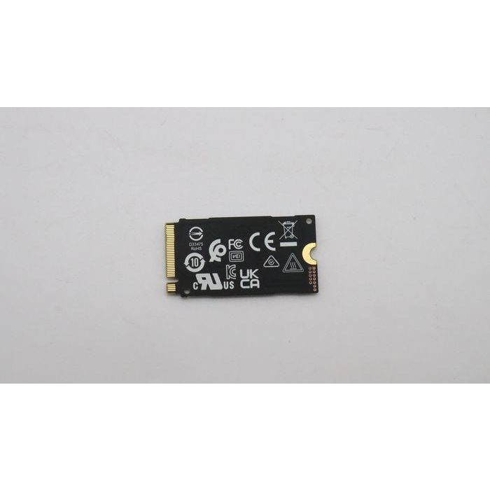 Lenovo M.2 NVMe SSD, 256GB capacity, PCIe 3.0 x4 interface, 2050 MB/s sequential read speed, compact 2242 form factor. 1 Lenovo M.2 NVMe SSD, 256GB capacity, PCIe 3.0 x4 interface, 2050 MB/s sequential read speed, compact 2242 form factor. 1