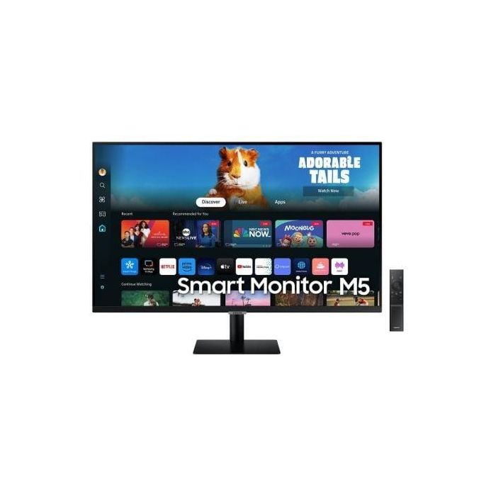 Samsung S27DM502EU Smart Monitor M5 27" Full HD VA Smart TV HDR10 con Wi-Fi, Bluetooth y altavoces integrados Negro