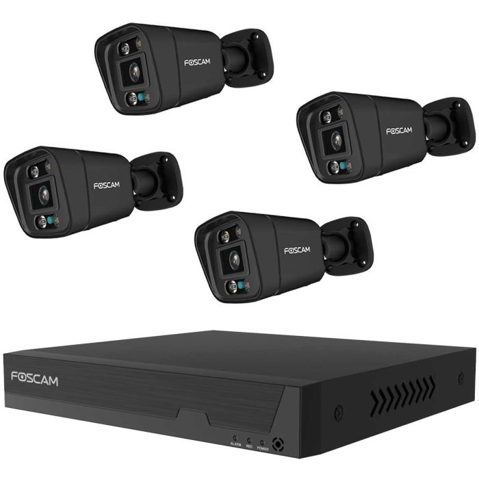 FOSCAM FN9108E-B4-2T Überwachungskameraset 4 Kameras mit Recorder Schwarz 4