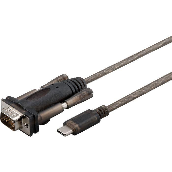 MicroConnect Cable Adaptador USB-C a RS232 para PDA/Módem/Aplicaciones Seriales, 1.5m