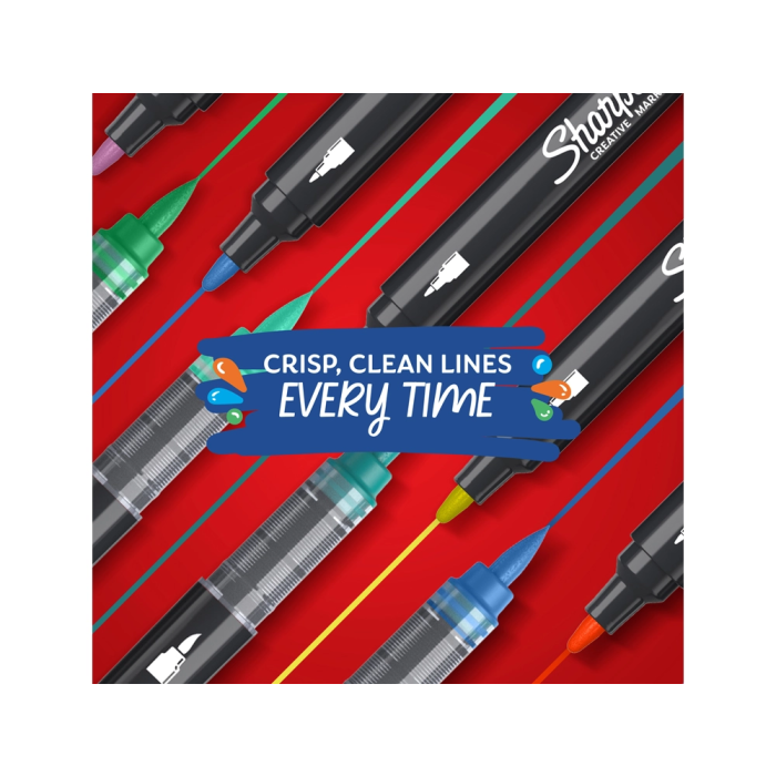 Sharpie Rotulador Acrílico Punta Redonda Blíster 2 Unidades Blanco y Negro para Múltiples Superficies 6