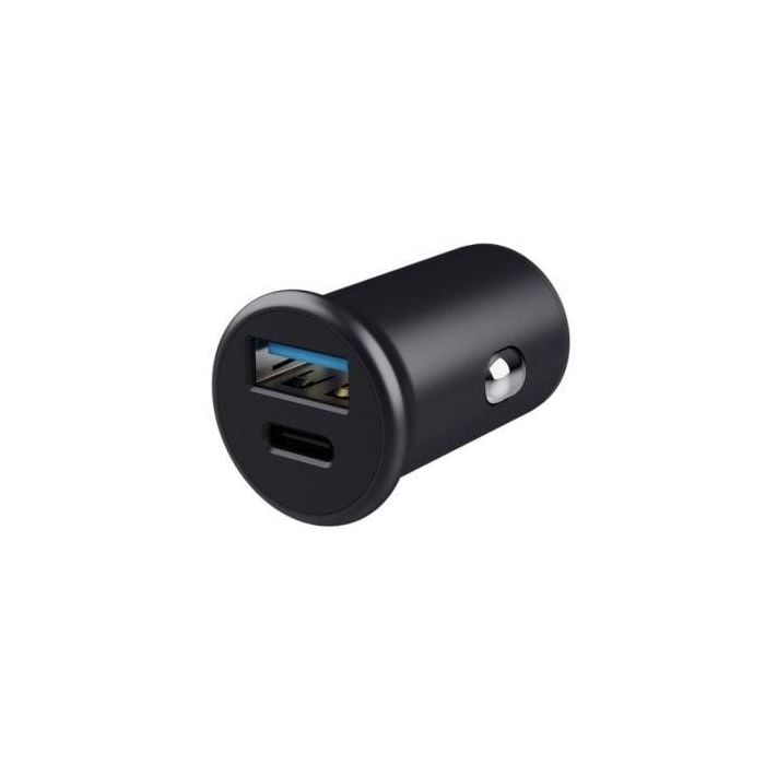 Trust 25197 Cargador de Coche Maxo 38W con 1xUSB-C y 1xUSB-A. Carga Rápida PD, QC 3.0 para Móvil, Tablet, Portátil.