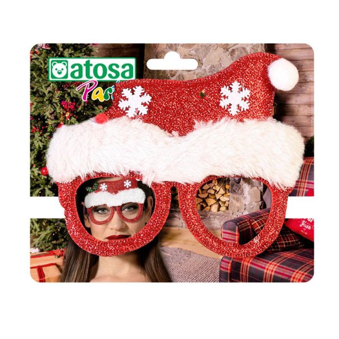 Gafas Navidad Mamá Noel Rojo Mujer Adulto 1