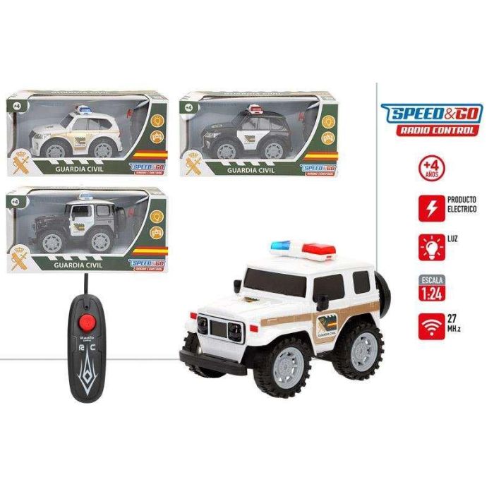 Coche radio control guardia civil con luz escala 1:24 2.7 ghz. - modelos surtidos 1 Coche radio control guardia civil con luz escala 1:24 2.7 ghz. - modelos surtidos 1