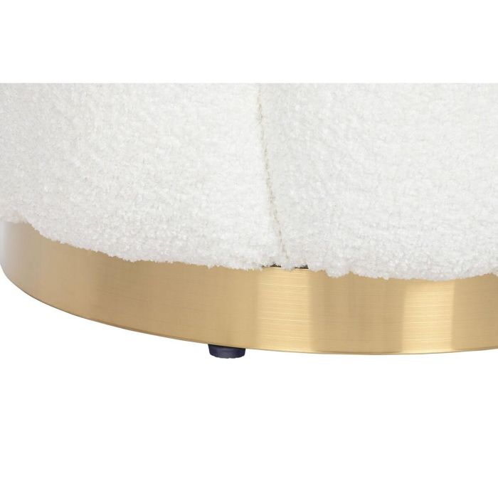Reposapies Moderno DKD Home Decor Blanco Dorado 65 x 35 x 65 cm 1 Reposapies Moderno DKD Home Decor Blanco Dorado 65 x 35 x 65 cm 1
