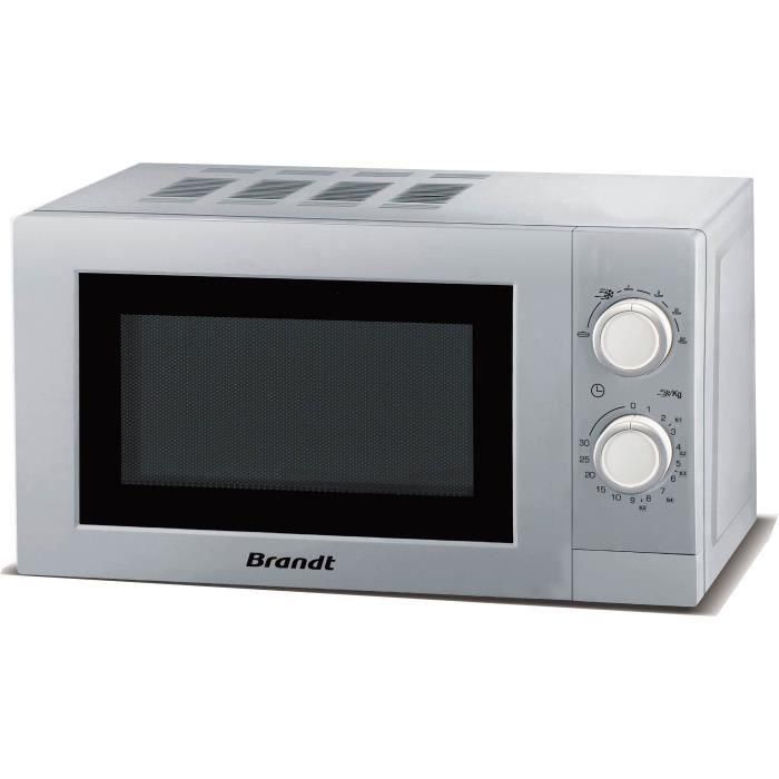 Microondas BRANDT 1200w, 20L, plateado 1