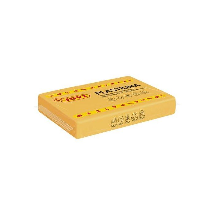 Jovi Plastilina vegetal moldeable, amarillo oscuro, 350g, no mancha, no ensucia, fácil desmolde, para niños +3 años