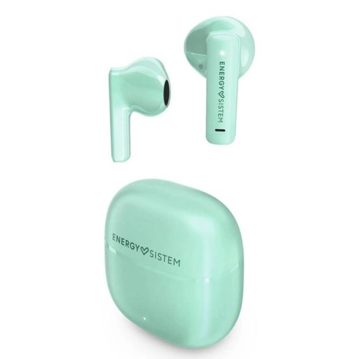 Energy Sistem Auriculares Streetmusic True Wireless Menta, Bluetooth 5.4, 20h Batería, Plástico Reciclado, Ideales para Música y Uso Diario, Llamadas Claras
