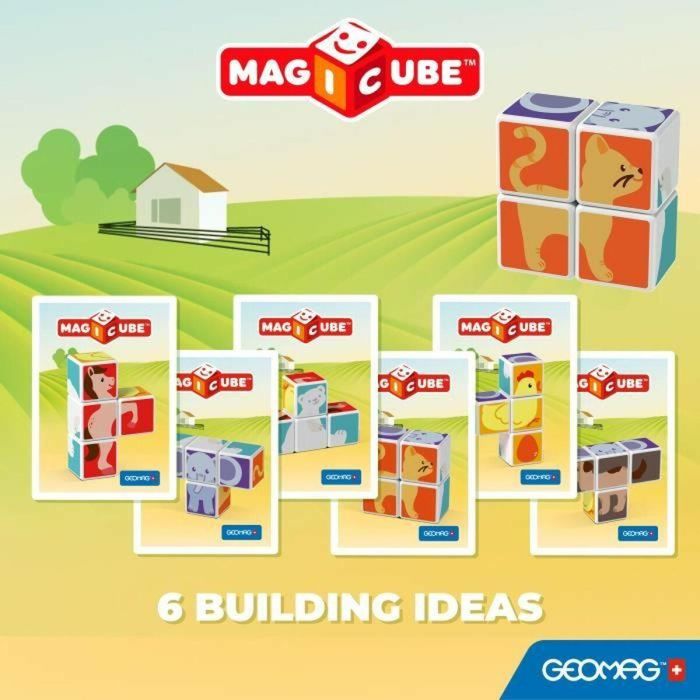 Geomag MAGICUBE Animal Friends Juego de Construcción Magnética 4 Cubos Figuras Animales para Niños +18 Meses 2 Geomag MAGICUBE Animal Friends Juego de Construcción Magnética 4 Cubos Figuras Animales para Niños +18 Meses 2