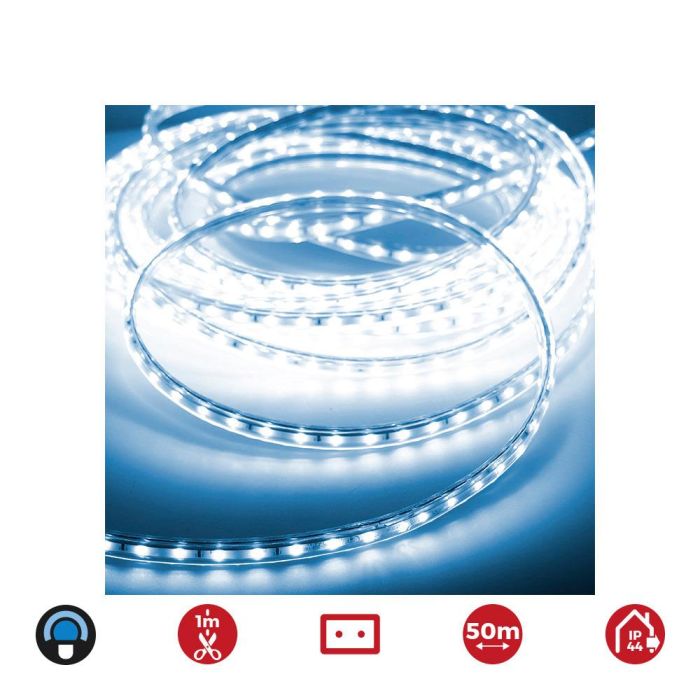 Tira de led 50m. 60 leds/m 4,2w/m azul ip44 edm 220-240v (uso interior-exterior)