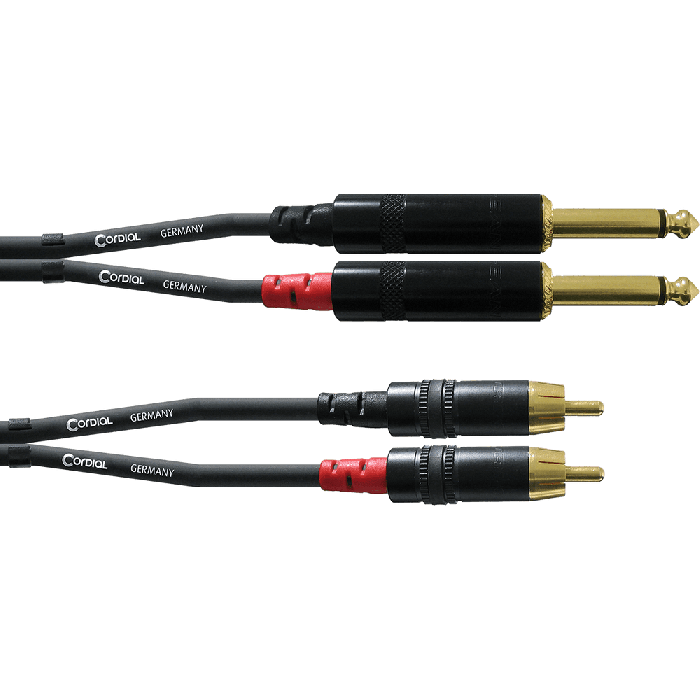 Cable De Audio Jack Mono Doble/Rca Doble 60 Cm Cable De Audio Jack Mono Doble/Rca Doble 60 Cm
