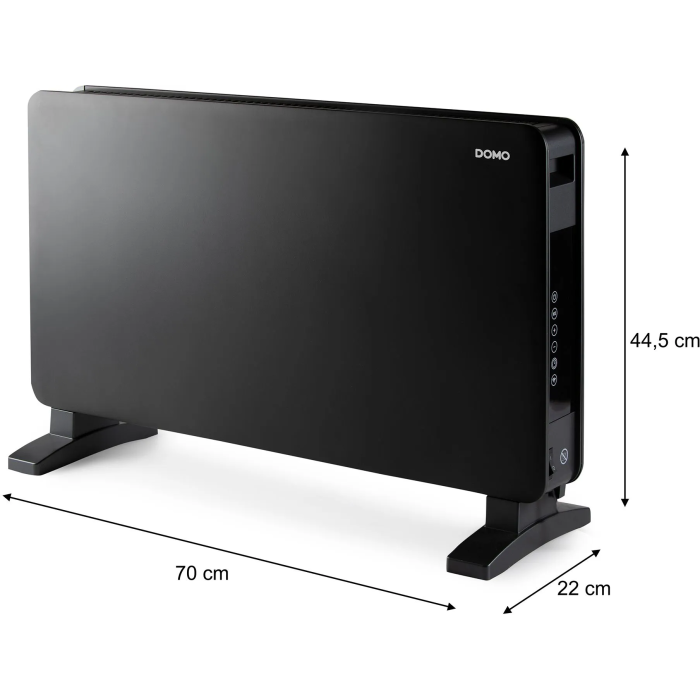 Domo DO7355CH Calefactor Convector 2000W Wifi Mando a Distancia Función Eco Pantalla LED Negro 1
