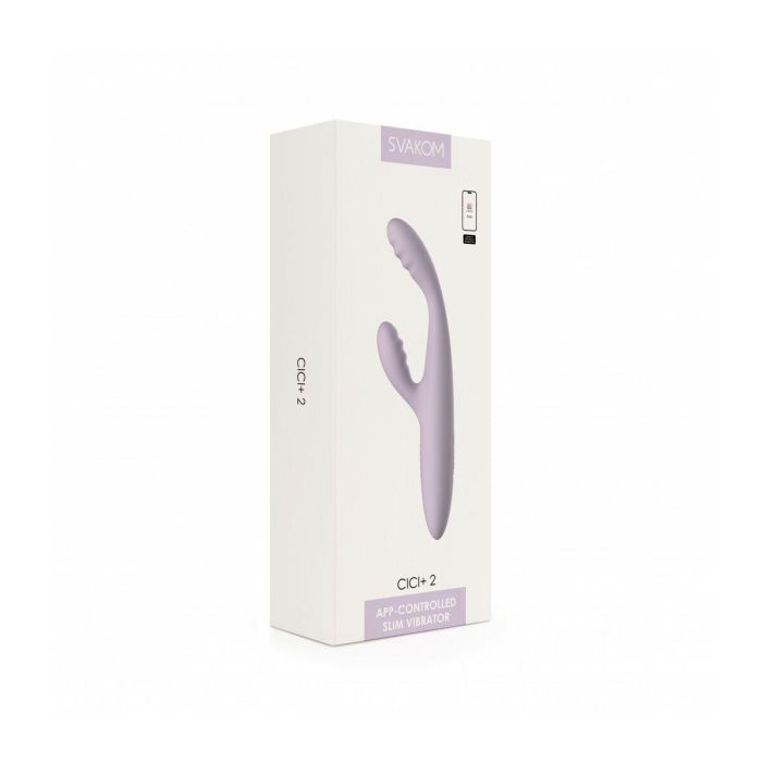 Vibrador Doble Estimulación Svakom Lila 15 Vibrador Doble Estimulación Svakom Lila 15