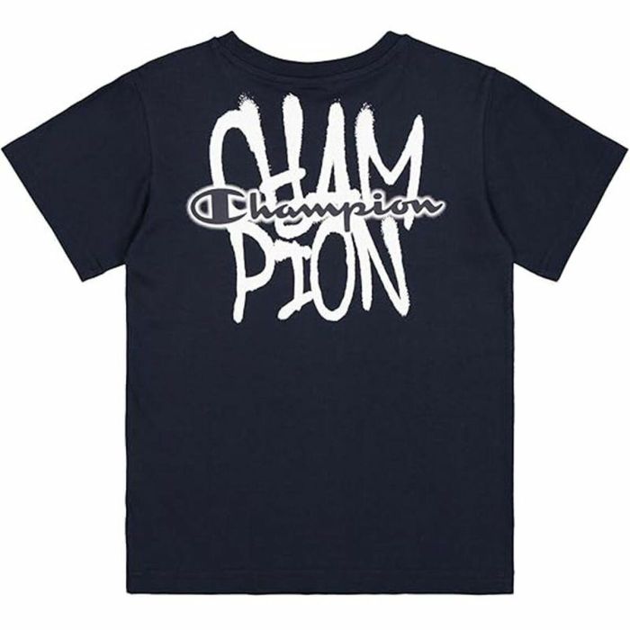 Camiseta de Manga Corta Infantil Champion Champion SS Azul marino S 2