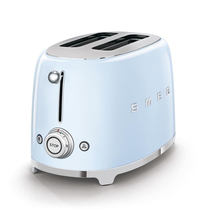 Smeg Tostadora 2X2 Estilo 50s Azul TSF01PBEU 1
