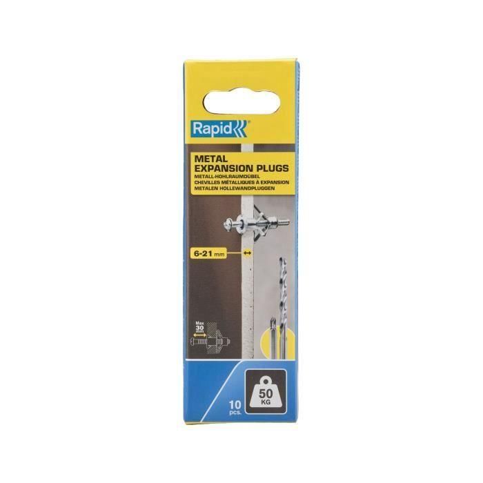 Taco de expansión metálico ø13x52 tornillo m6x63 (bolsa 10 unid) Taco de expansión metálico ø13x52 tornillo m6x63 (bolsa 10 unid)