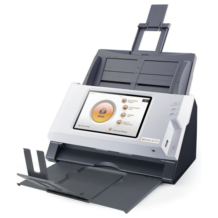 Plustek Escaner A280 Essential, Resolucion 600x600 DPI, Escaneado Duplex, Color, Velocidad 20 seg/pagina, ADF 6