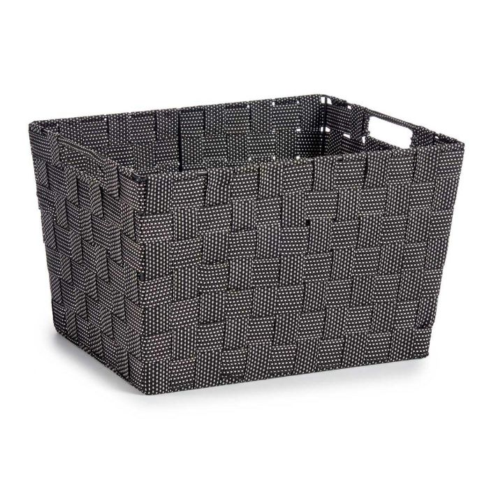 Cesta Negro Tela 25 x 20 x 35 cm (12 Unidades) 1