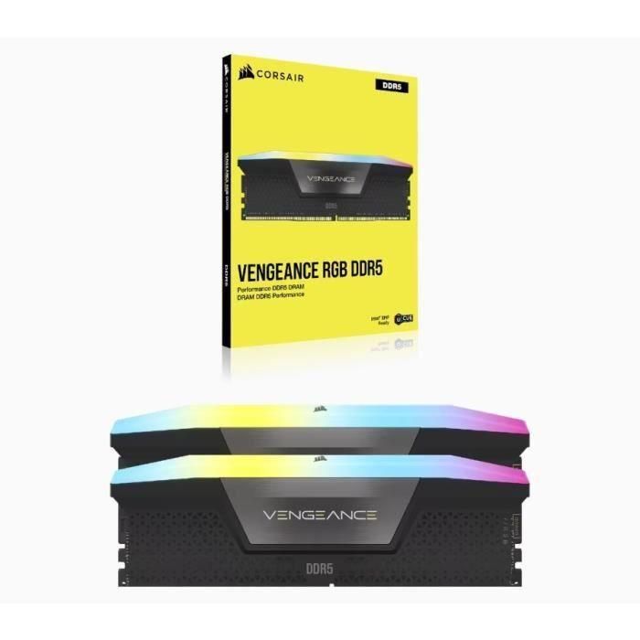 Memoria de RAM - Corsair - Revenge RGB DDR5 - 32GB 2x16GB DIMM - 6400 MHz - 1.40V - Negro (CMH32GX5M2B6400C32) 3 Memoria de RAM - Corsair - Revenge RGB DDR5 - 32GB 2x16GB DIMM - 6400 MHz - 1.40V - Negro (CMH32GX5M2B6400C32) 3