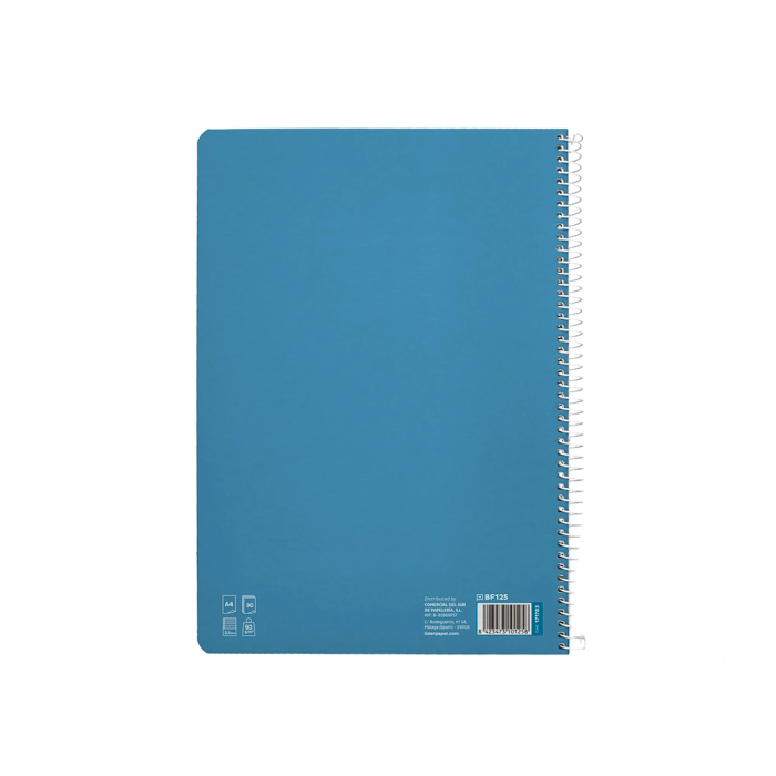 Liderpapel Cuaderno Espiral A4 Tapa Dura Pautaguía 80 Hojas 90gr Cuadro Pautado 2,5mm Color Azul 2