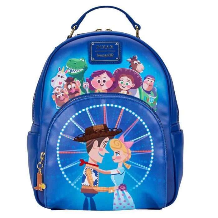 Loungefly Mochila Woody & Bo Peep Toy Story Disney 28cm - Piel Vegana con Detalles Bordados y Estampados