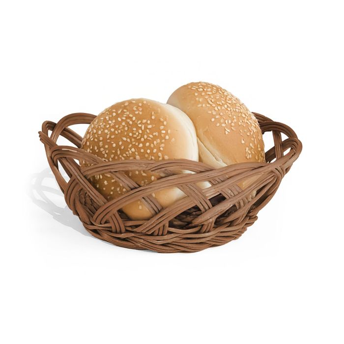 Inde Cesta para Pan Oval de PP Rattan 18 cm x 13 cm x 8.2 cm 3