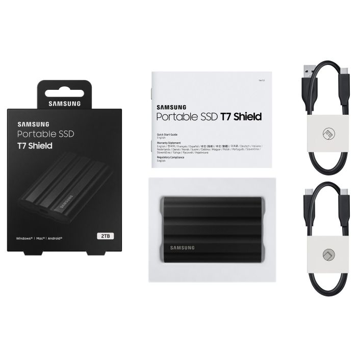 Samsung Disco Externo SSD Portable T7 Shield 2TB USB 3.2 Negro 2