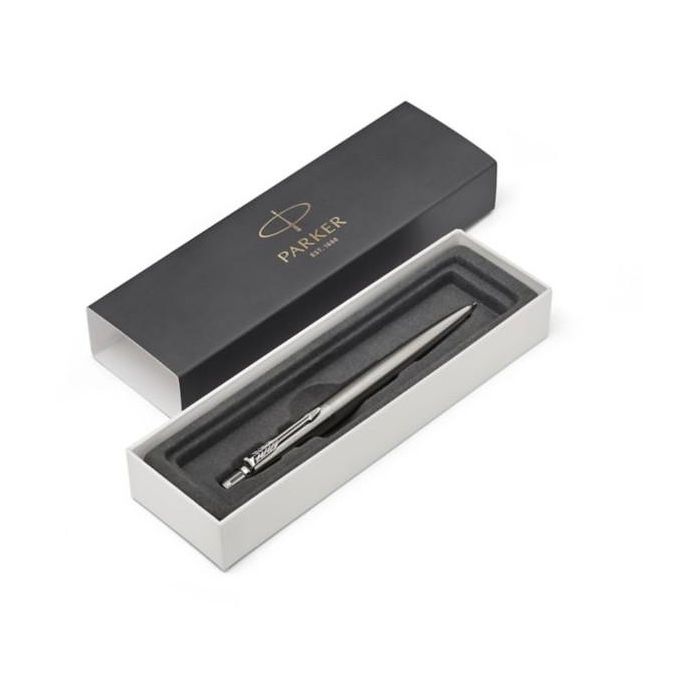 Parker Jotter Portaminas Acero Ct | Elegante Diseño con Acabado Inoxidable Pulido, Adornos Dorados y Clip Brillante Flecha 3