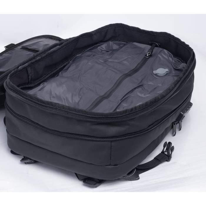 Bolsa de viaje de compresión al vacío - Bomba externa de batería de litio - Multibolsillos - Impermeable - 40 L - Antirrobo 2