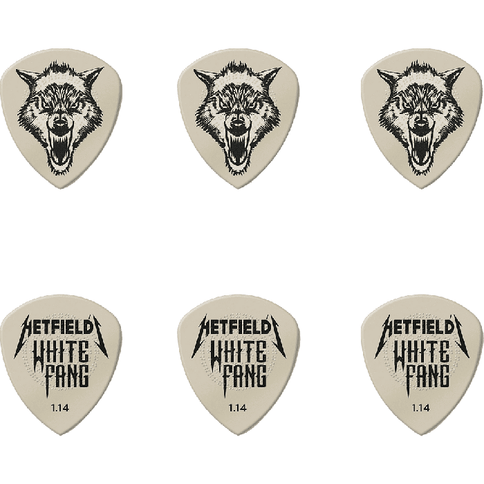 Púas James Hetfield White Fang / Caja De 6 Unidades - 1,4Mm 2 Púas James Hetfield White Fang / Caja De 6 Unidades - 1,4Mm 2