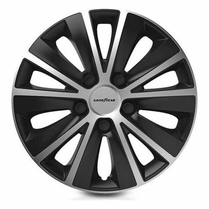 Tapacubos Monaco Bicolor 14" GOD9053 - Juego de 4, Aspecto Llanta Aleación, Plástico Sin Arañazos, Fácil Montaje