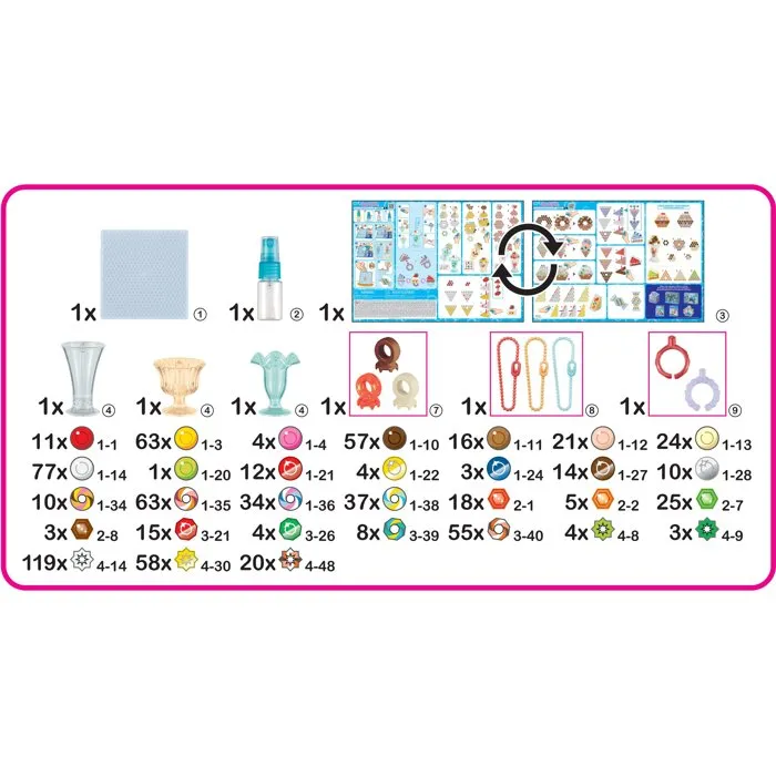 Aquabeads Kit Accesorios Dulces 35090 con 700 Abalorios para Llaveros y Decoración Inspirado en Meriendas 2