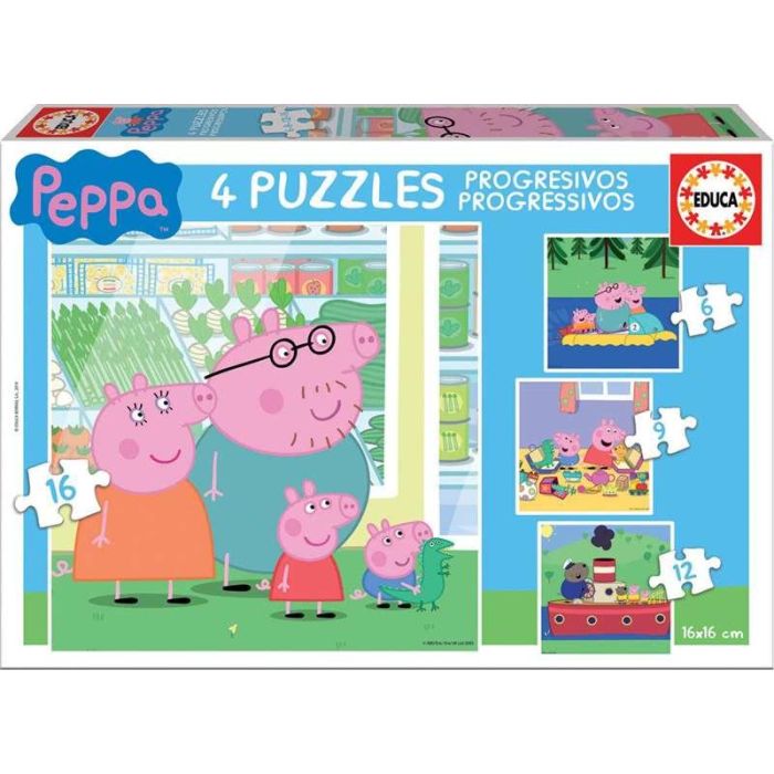 Puzzle progresivos 6-9-12-16 piezas peppa pig 1 Puzzle progresivos 6-9-12-16 piezas peppa pig 1