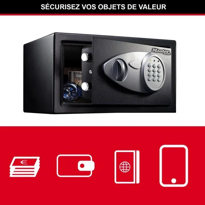 Masterlock x041ml 11L Caja Fuerte Electrónica Ideal para Joyas y Documentos de Identidad