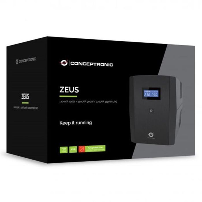 Conceptronic Zeus08Em SAI Interactivo 1500 VA 900 W 108 Wh 3 Schuko 1 Conceptronic Zeus08Em SAI Interactivo 1500 VA 900 W 108 Wh 3 Schuko 1