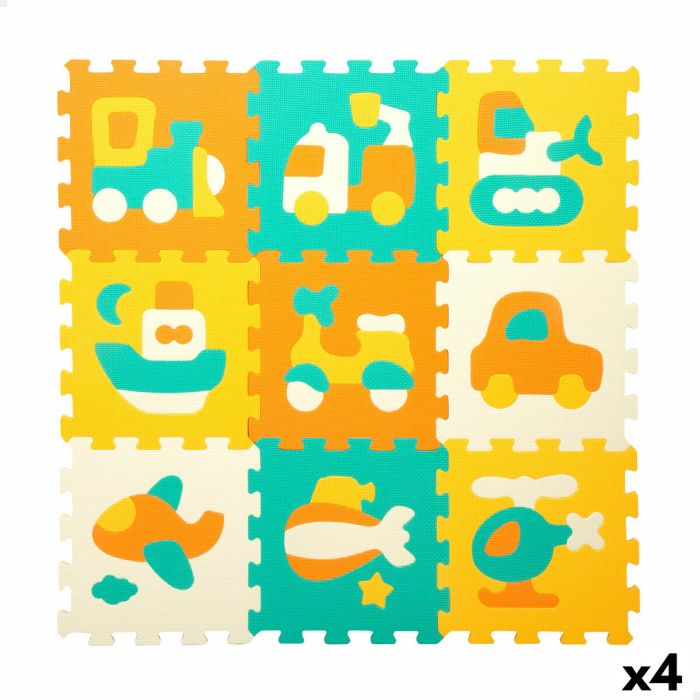 Alfombra de Puzzle Colorbaby Multicolor Plástico EVA 90 x 90 cm Vehículos 9 Piezas (4 Unidades) 0 Alfombra de Puzzle Colorbaby Multicolor Plástico EVA 90 x 90 cm Vehículos 9 Piezas (4 Unidades) 0